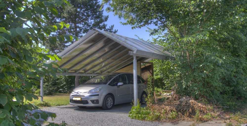 Carport med solcelle